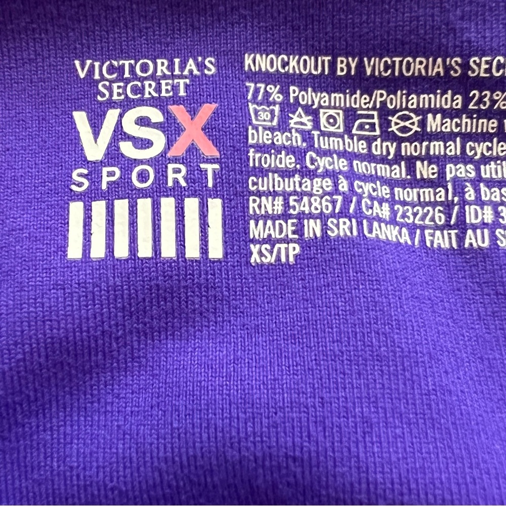 ⭐️ Victoria's Secret | VSK Sport Purple Collant Knockout Tight Leggings Size XS - Picture 8 of 8